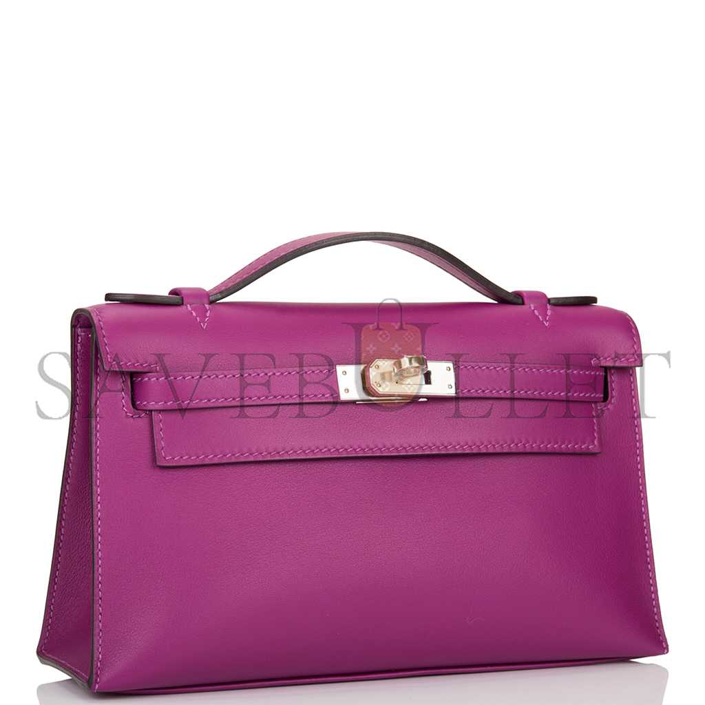 H**mes anemone swift mini kelly pochette palladium hardware (22*14*7cm)